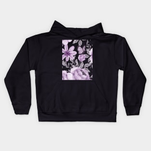 Butterfly and Flower Pattern Kids Hoodie